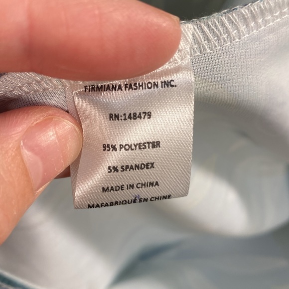 Lily By Firmiana Blue Leaf Pattern Open Blazer Like Jacket Medium - Picture 5 of 6